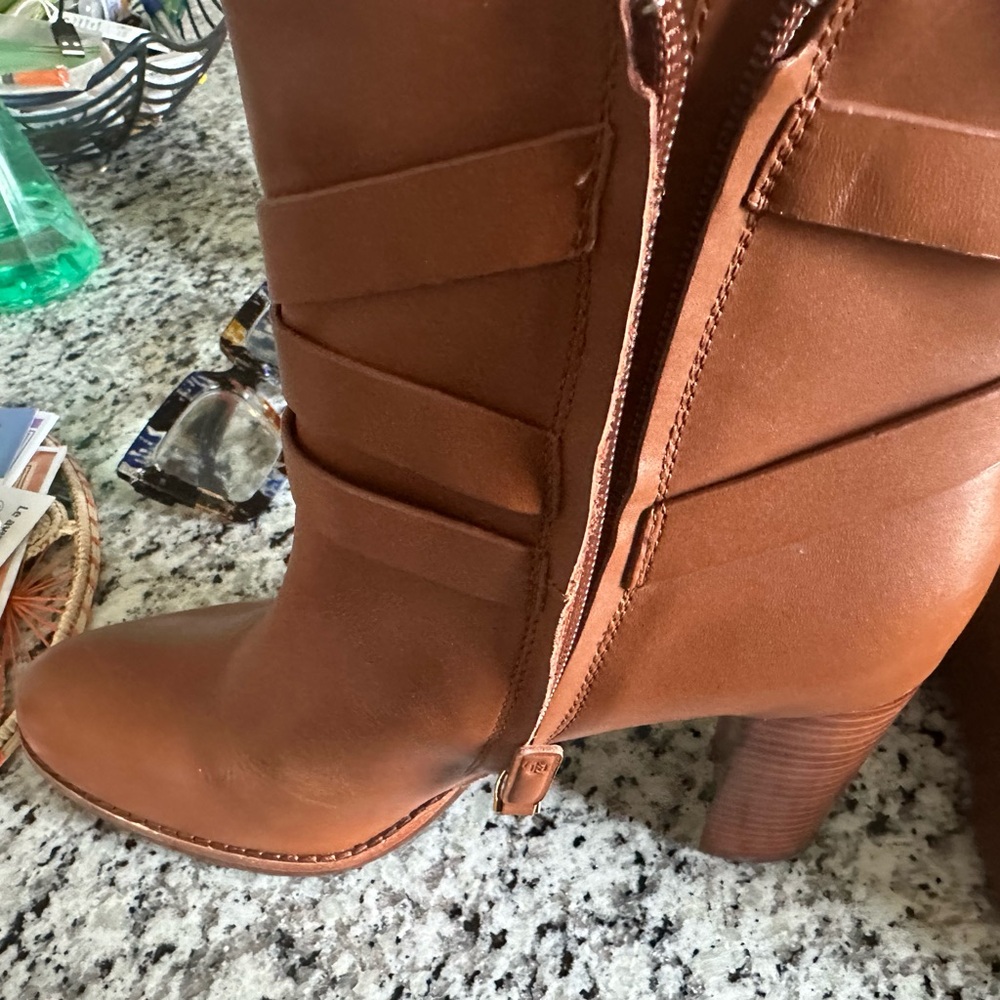 Ralph Lauren Tan Heeled Boots